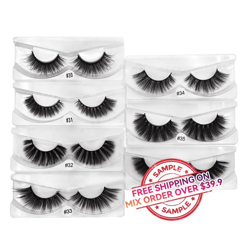 【SAMPLE】False eyelashes 1pair (Mink hair) -【Free Shipping On Mix Order Over $39.9】