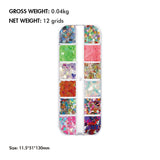 Schneeflocke Weihnachtsmann Baum Nail Art Ornament Glitter Diamant