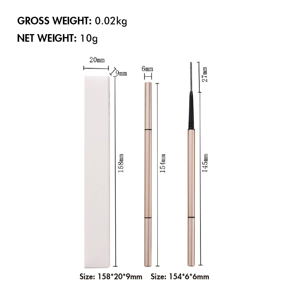7 colors double-ended golden eyebrow pencil