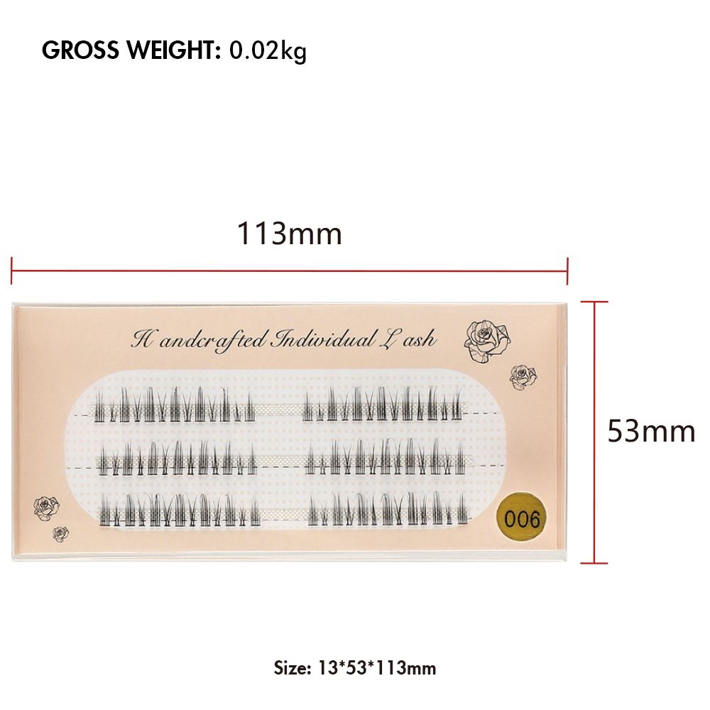 Naturally curled single-cluster false eyelashes