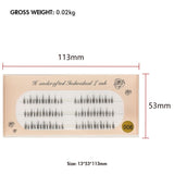 Naturally curled single-cluster false eyelashes