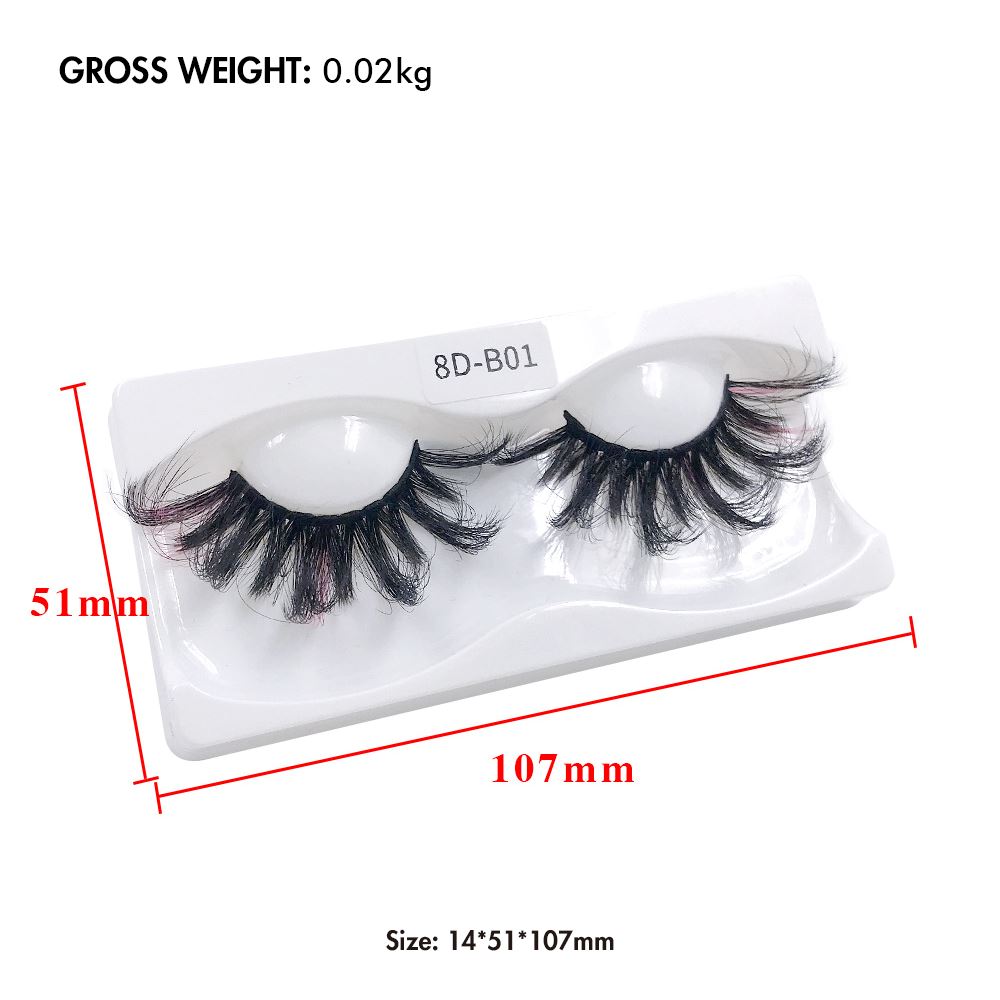 25mm fried hair colorful fluffy exaggerated imitation mink false eyelashes