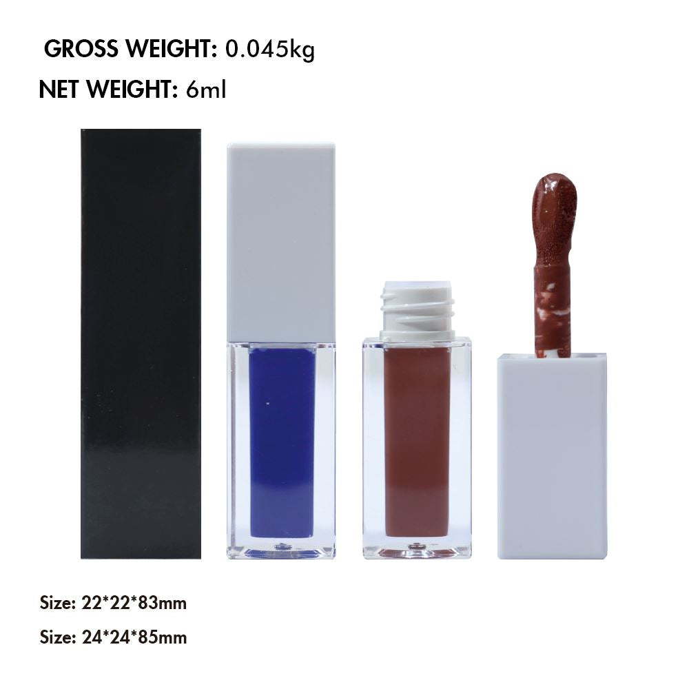 51 Color White Square Cover Matte Liquid Lipstick #1-23