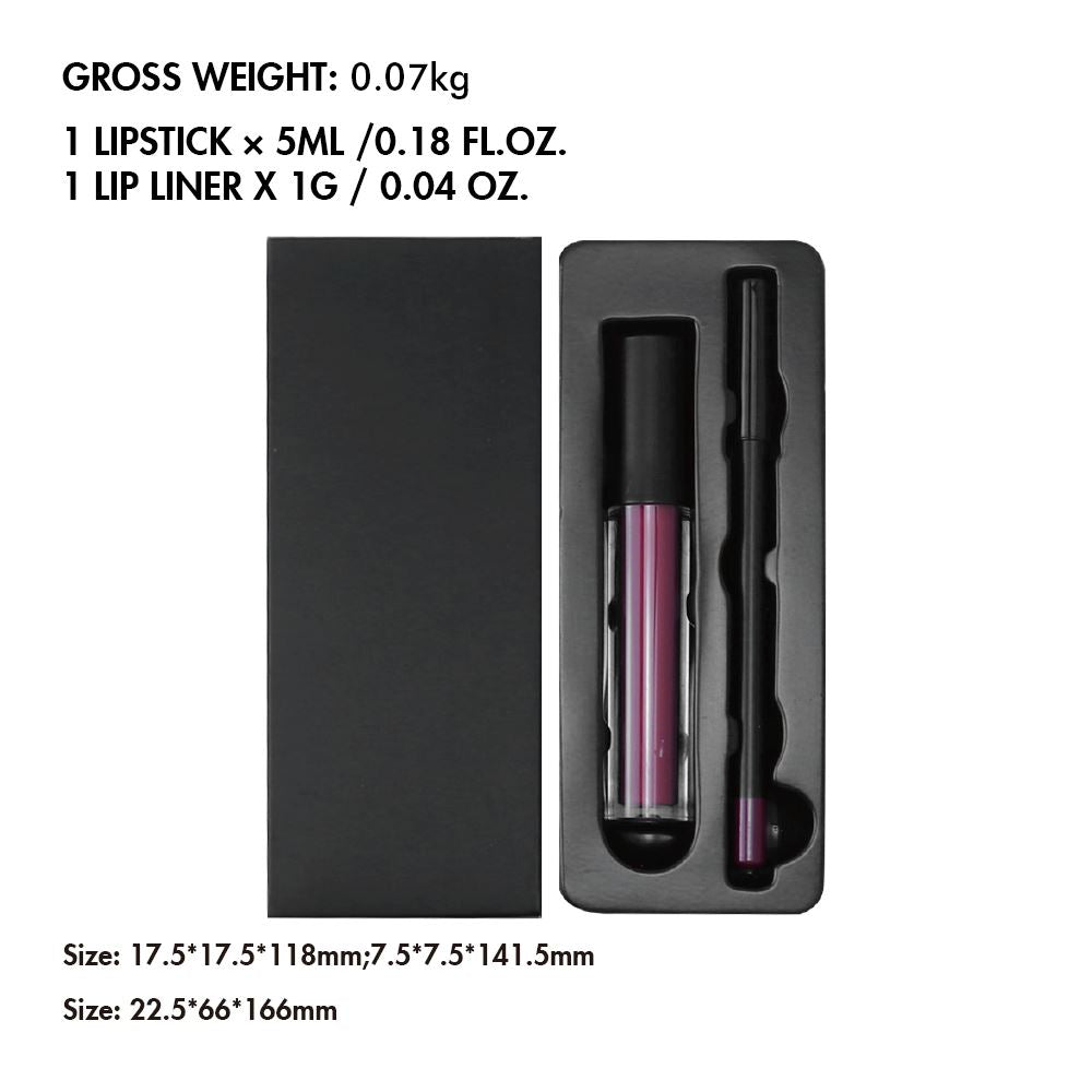 21 colors liquid lipstick & lip liner set