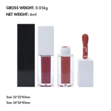 25 Color White Square Cover Large Brush Head Matte Liquid Lipstick