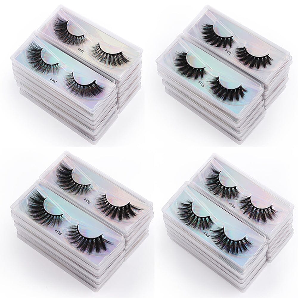 1 pair of 3D imitation mink false eyelashes laser box