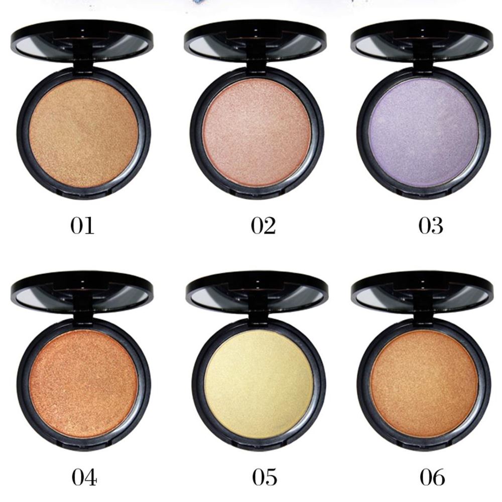 6 Colors Compact Highlight Powder