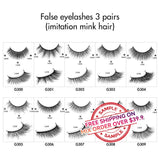 【SAMPLE】False eyelashes 3 pairs (imitation mink hair)  -【Free Shipping On Mix Order Over $39.9】