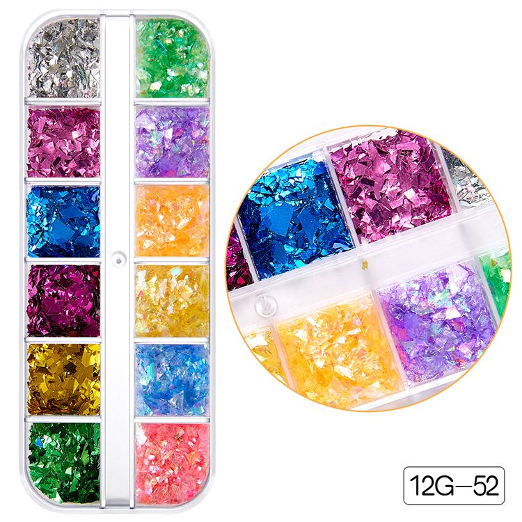 Schneeflocke Weihnachtsmann Baum Nail Art Ornament Glitter Diamant