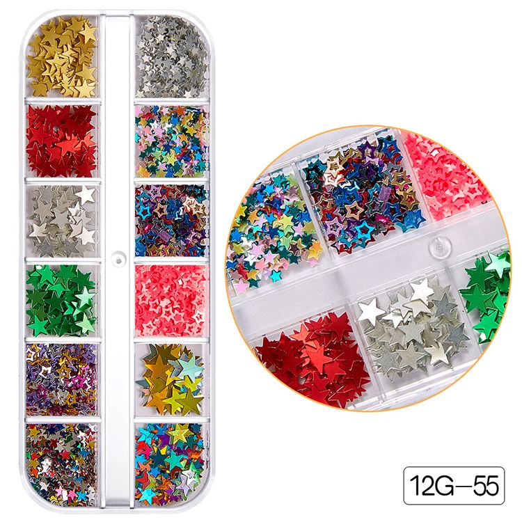 Schneeflocke Weihnachtsmann Baum Nail Art Ornament Glitter Diamant