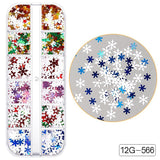Schneeflocke Weihnachtsmann Baum Nail Art Ornament Glitter Diamant