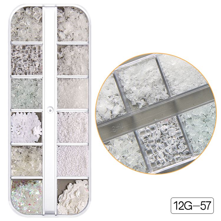 Schneeflocke Weihnachtsmann Baum Nail Art Ornament Glitter Diamant