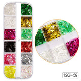 Schneeflocke Weihnachtsmann Baum Nail Art Ornament Glitter Diamant