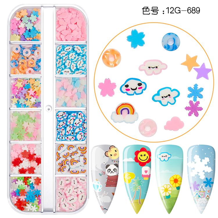 Schneeflocke Weihnachtsmann Baum Nail Art Ornament Glitter Diamant