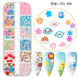 Schneeflocke Weihnachtsmann Baum Nail Art Ornament Glitter Diamant