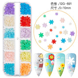 Schneeflocke Weihnachtsmann Baum Nail Art Ornament Glitter Diamant