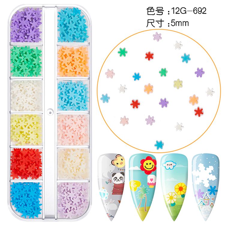 Schneeflocke Weihnachtsmann Baum Nail Art Ornament Glitter Diamant