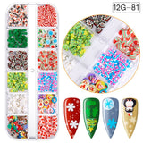 Schneeflocke Weihnachtsmann Baum Nail Art Ornament Glitter Diamant