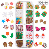 Schneeflocke Weihnachtsmann Baum Nail Art Ornament Glitter Diamant