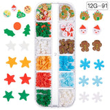 Schneeflocke Weihnachtsmann Baum Nail Art Ornament Glitter Diamant