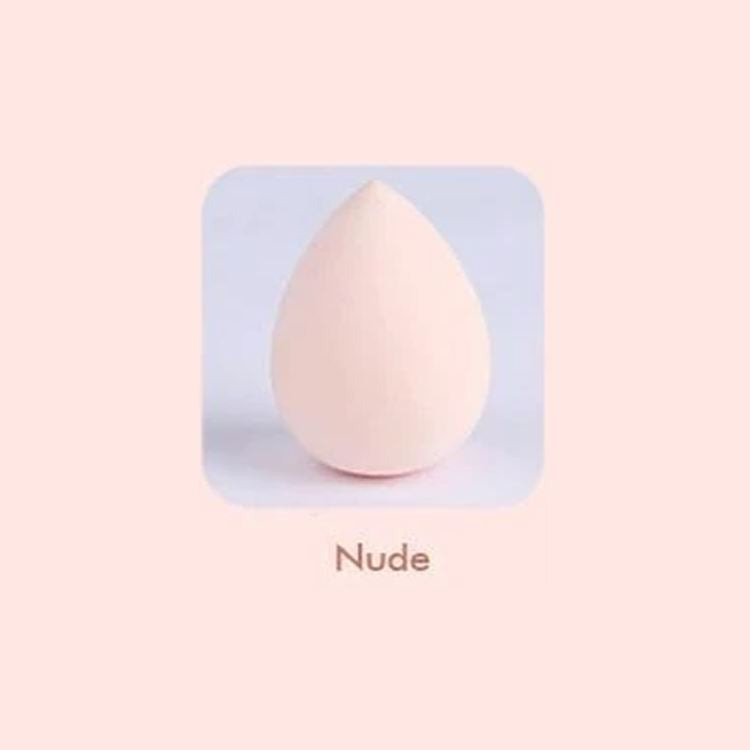 7 color drop-shaped beauty egg (with round clear plastic box)