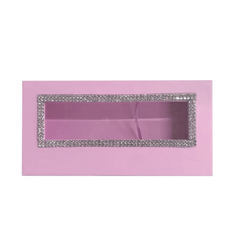 1 paire de faux cils en poils de vison imitation 3d avec boîte noire carrée
