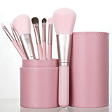 7 makeup brushes (with bucket)