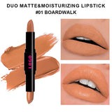 12 Colors 2 In 1 Double-headed Non-stick Cup Lipstick Moisturizing Non-fading Lipstick