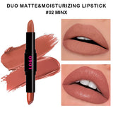 12 Colors 2 In 1 Double-headed Non-stick Cup Lipstick Moisturizing Non-fading Lipstick
