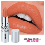 24 Colors Of Silver Tube Moisturizing Lipstick Long-lasting Color Retention Makeup
