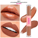 12 Colors 2 In 1 Moisturizing Mirror Lip Glaze Matte Non-stick Liquid Lipstick