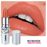 24 Colors Of Silver Tube Moisturizing Lipstick Long-lasting Color Retention Makeup