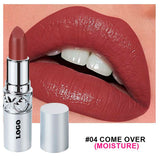 24 Colors Of Silver Tube Moisturizing Lipstick Long-lasting Color Retention Makeup