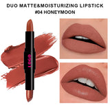 12 Colors 2 In 1 Double-headed Non-stick Cup Lipstick Moisturizing Non-fading Lipstick