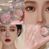 4 Colors Single Color Eye Shadow Pearl Shimmer