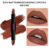 12 Colors 2 In 1 Double-headed Non-stick Cup Lipstick Moisturizing Non-fading Lipstick