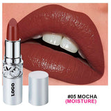 24 Colors Of Silver Tube Moisturizing Lipstick Long-lasting Color Retention Makeup