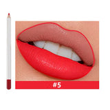 25 Colors Of Matte Waterproof Lip Liner With Sharpener