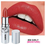 24 Colors Of Silver Tube Moisturizing Lipstick Long-lasting Color Retention Makeup