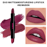 12 Colors 2 In 1 Double-headed Non-stick Cup Lipstick Moisturizing Non-fading Lipstick