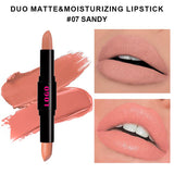 12 Colors 2 In 1 Double-headed Non-stick Cup Lipstick Moisturizing Non-fading Lipstick