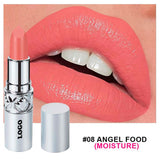 24 Colors Of Silver Tube Moisturizing Lipstick Long-lasting Color Retention Makeup