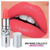 24 Colors Of Silver Tube Moisturizing Lipstick Long-lasting Color Retention Makeup