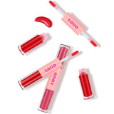 12 Colors 2 In 1 Moisturizing Mirror Lip Glaze Matte Non-stick Liquid Lipstick