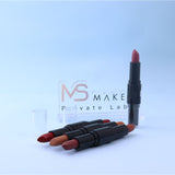 12 Colors 2 In 1 Double-headed Non-stick Cup Lipstick Moisturizing Non-fading Lipstick