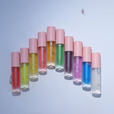 Logo personnalisé d'huile à lèvres transparente de 10 couleurs