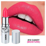 24 Colors Of Silver Tube Moisturizing Lipstick Long-lasting Color Retention Makeup