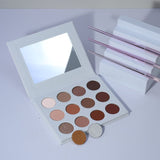 12 High Quality Nude White Eyeshadow Palette（50pcs free shipping）