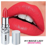 24 Colors Of Silver Tube Moisturizing Lipstick Long-lasting Color Retention Makeup