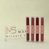 12 Colors 2 In 1 Moisturizing Mirror Lip Glaze Matte Non-stick Liquid Lipstick